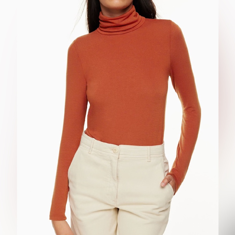 Babaton Red/Orange Free Lounge Turtleneck in size L